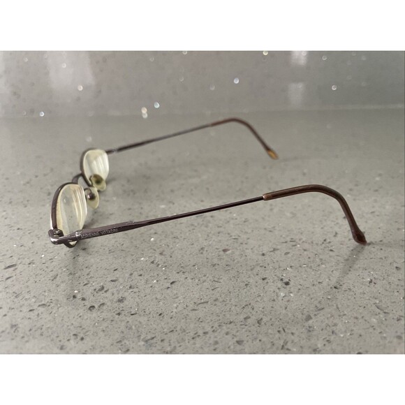 Adrienne Vittadini Eyeglasses Frames ONLY Brown Oval Metal AV6026 107 45-19-135 main image 9